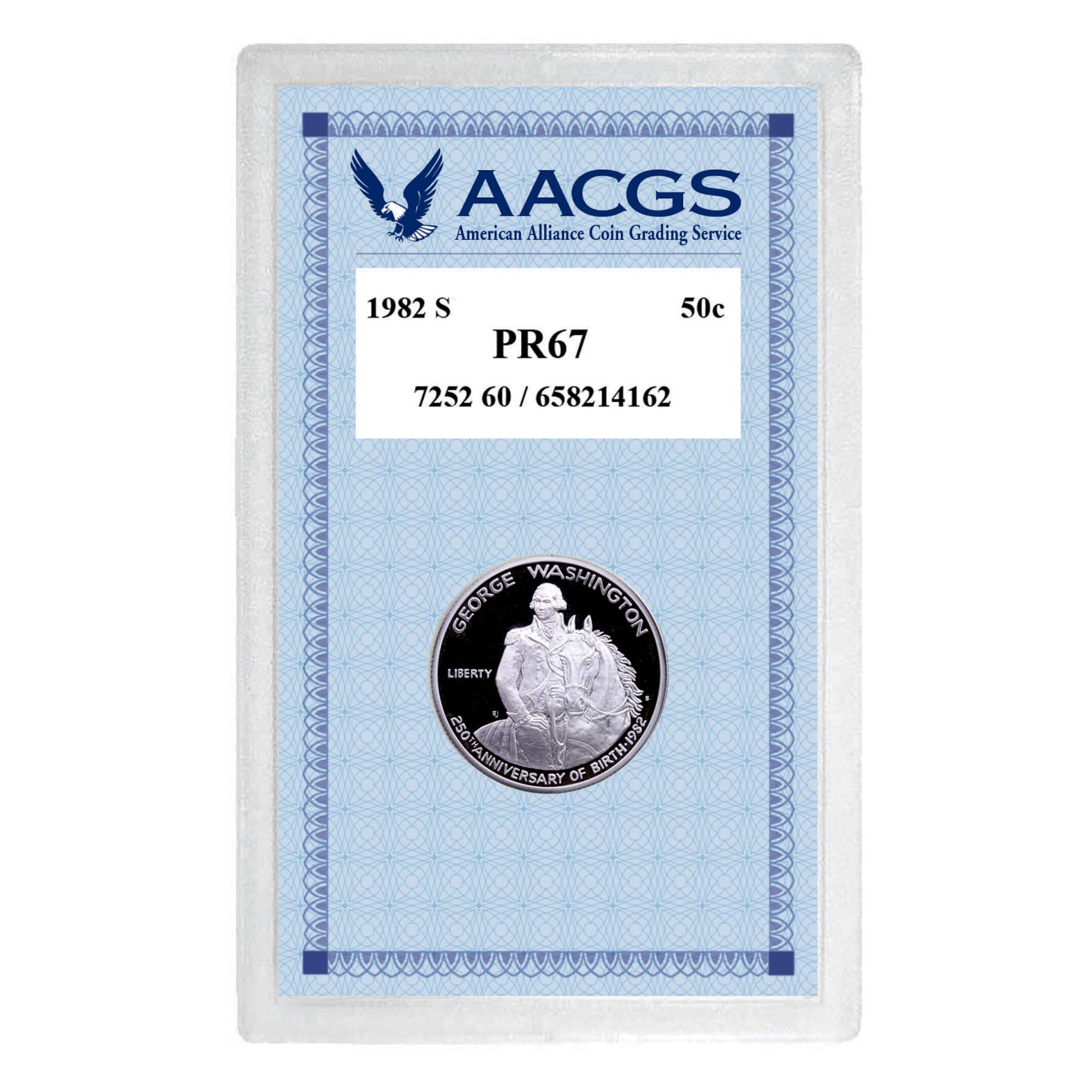 1982S Washington Commemorative Silver Half Dollar Graded PR67 Proof